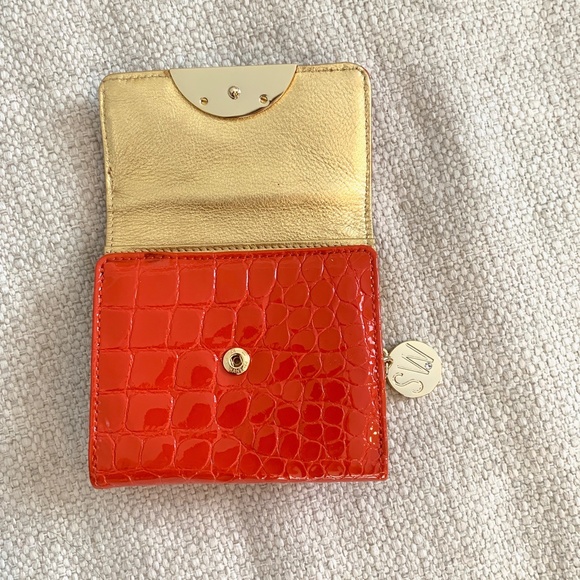 Stuart Weitzman Wallet Mandarian Croc Patent - New with Box - Picture 3 of 10